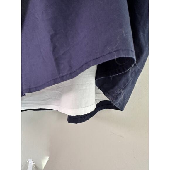 CROWN & IVY Striped Dress Loose Sz L Nautical Preppy Coastal 3/4 Sleeve Short - Picture 4 of 6